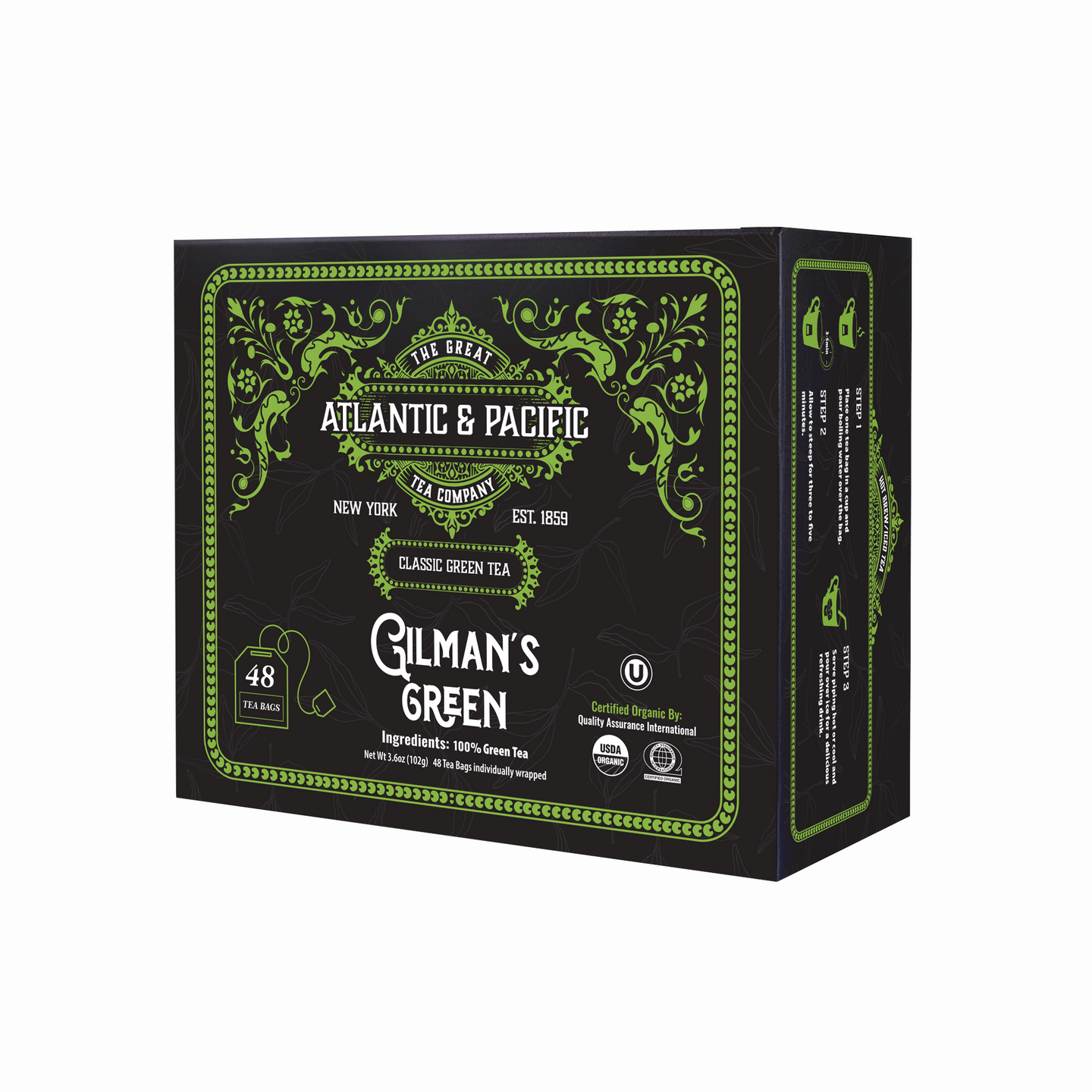 A&P Gilman's Green Tea, 48 Count Organic