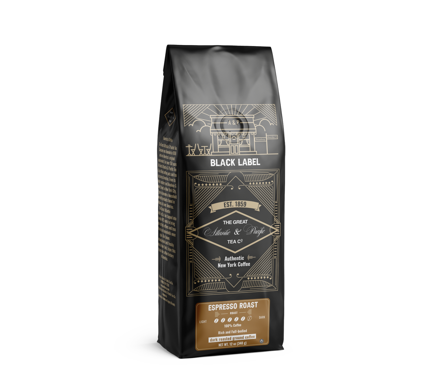 A&P Espresso Roast Ground Coffee, 12 oz