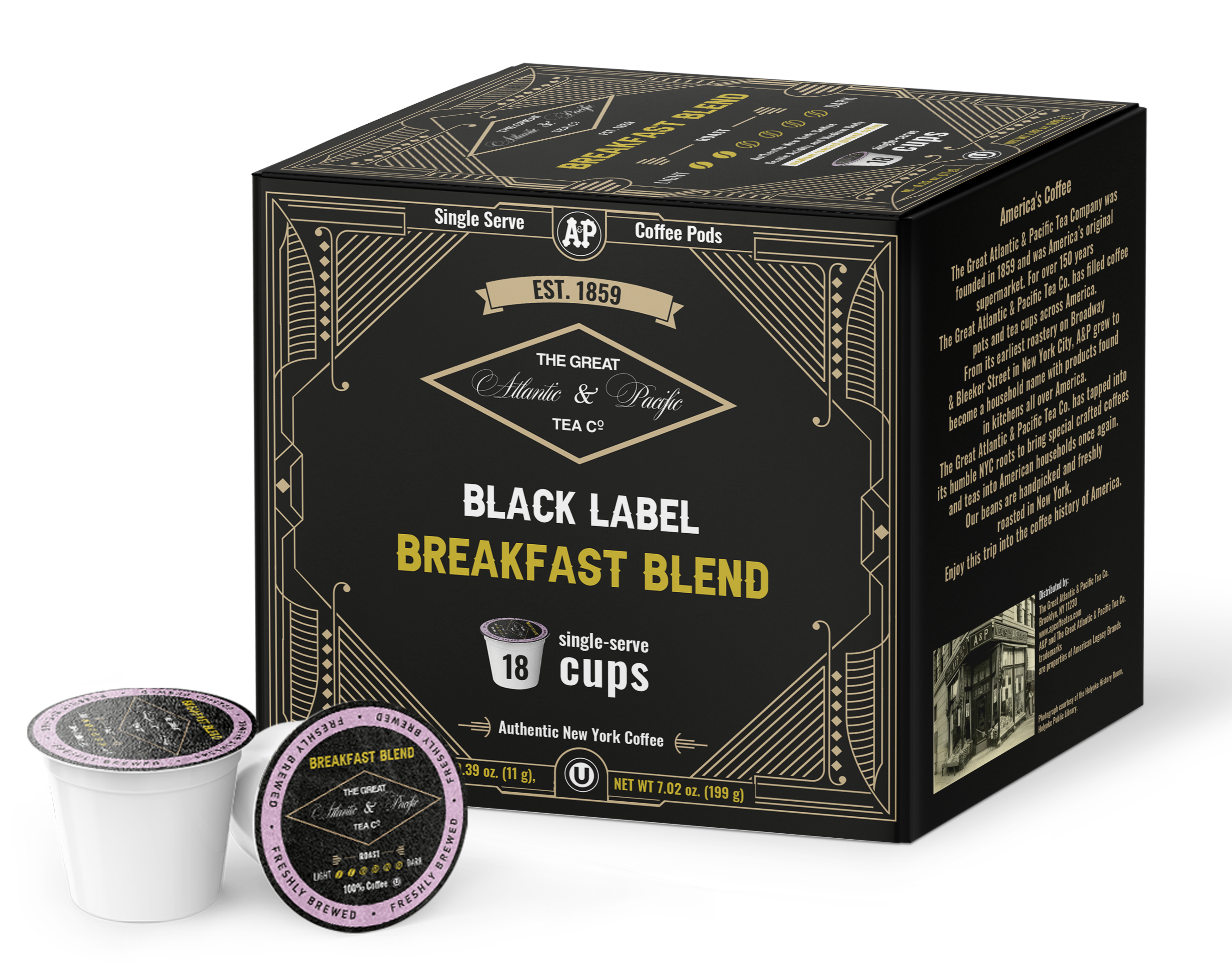A&P Breakfast Blend Single Serve Coffee Pods, 18 Count – A&P COFFEE AND TEA